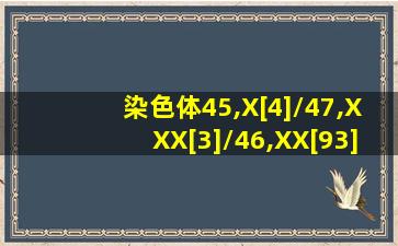 染色体45,X[4]/47,XXX[3]/46,XX[93]